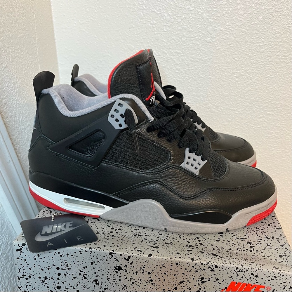 Air Jordan 4 Retro OG Bred Reimagined Black and Red Men’s basketball Sneakers